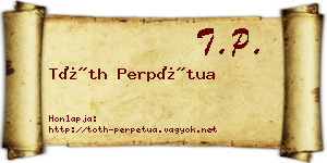 Tóth Perpétua névjegykártya